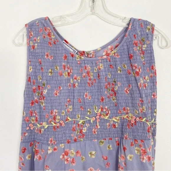 April Cornell Maxi Nap Dress Prairie Farmgirl Country Feminine Floral Pockets S - Picture 4 of 8